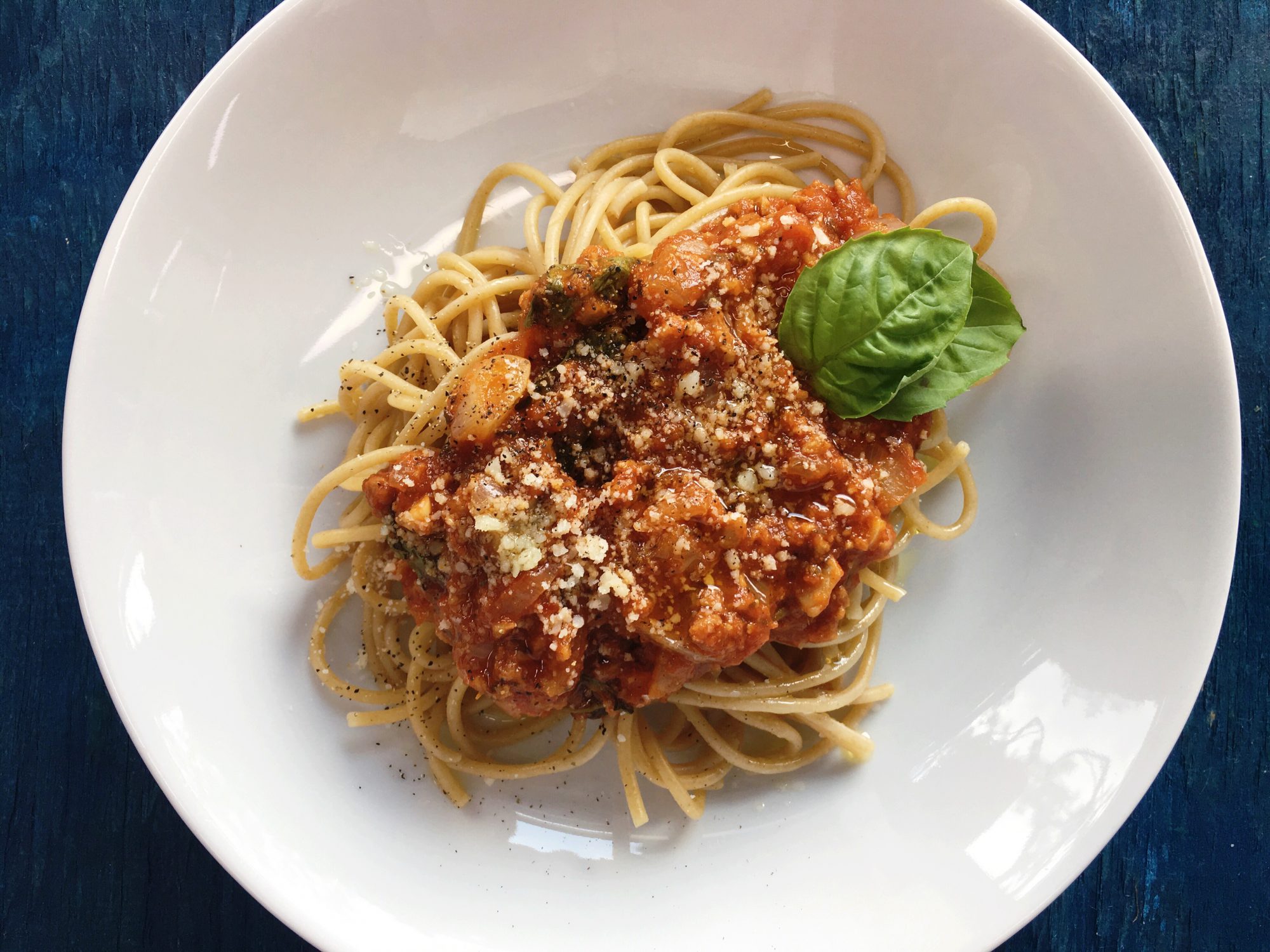 Spaghetti With Vegetarian Meat Sauce Recipe Myrecipes