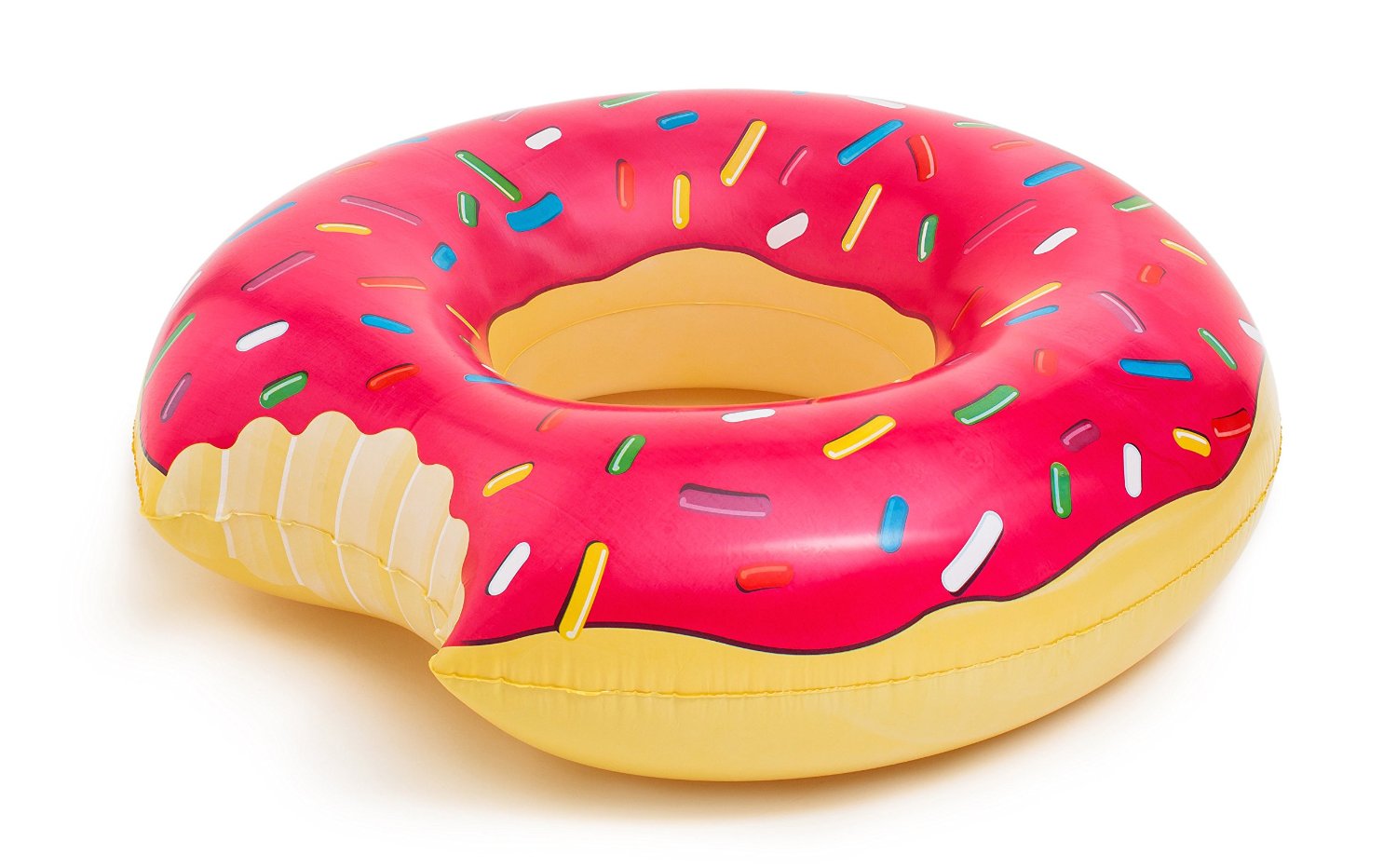 Inflatable Swim Ring Beach Lake Pool Float Donuts Ring Bitten Donuts 30 Inch 
