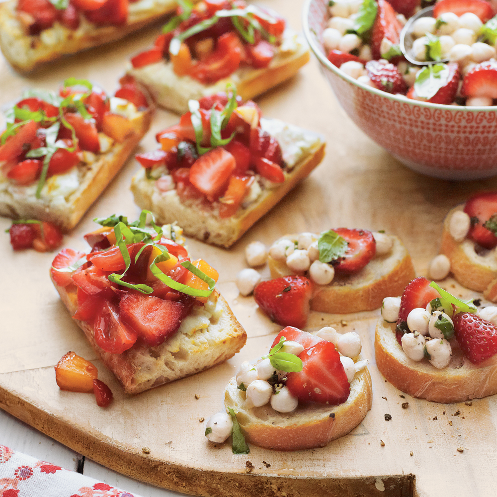 Strawberry Bruschetta Recipe Myrecipes Im doing a 30th birthday party for my partner and have said ill do a buffet. https www myrecipes com recipe strawberry bruschetta
