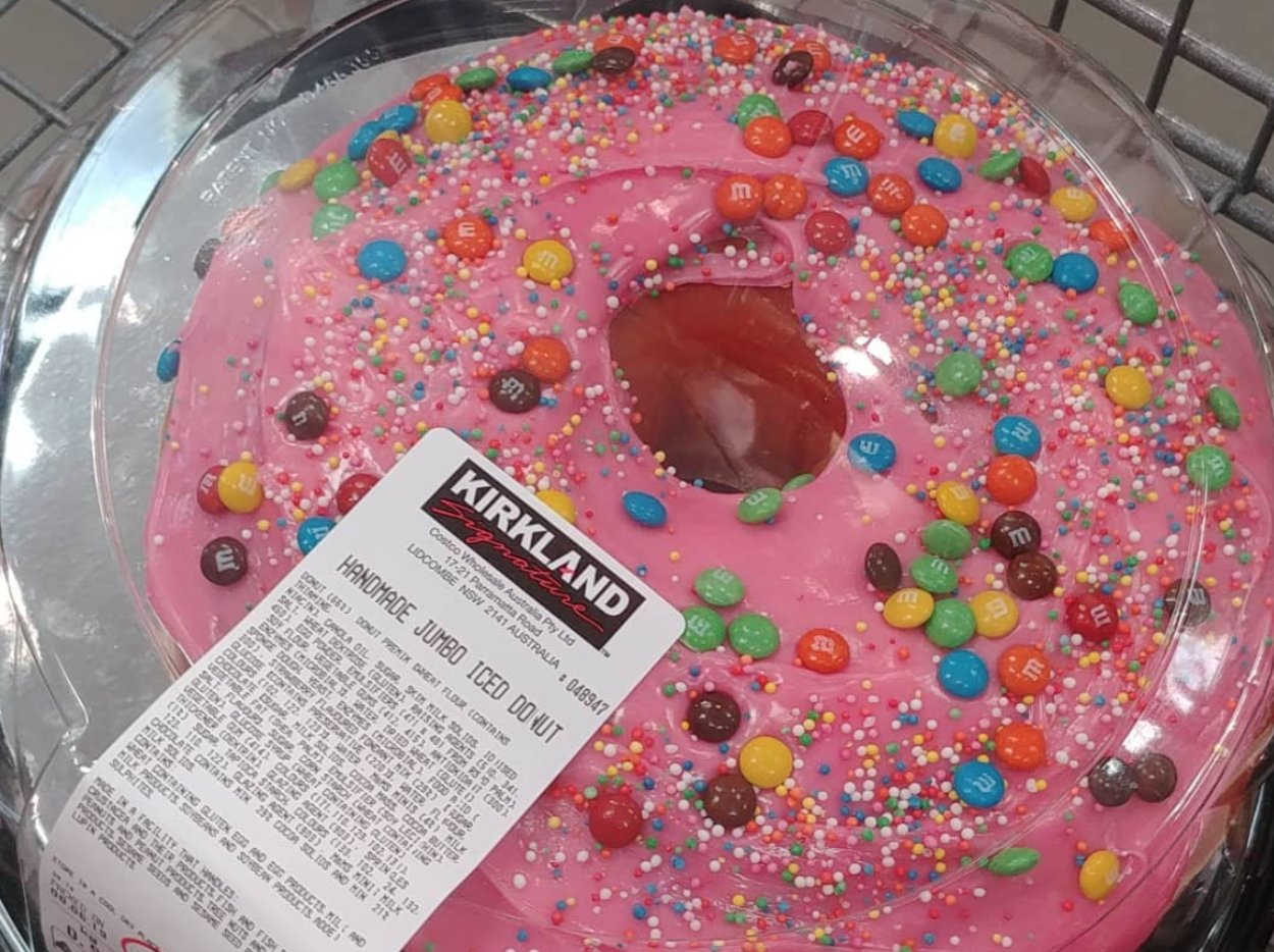PSA: Costco Is Selling Giant Doughnuts Topped With Pink Icing and M&M's |  MyRecipes