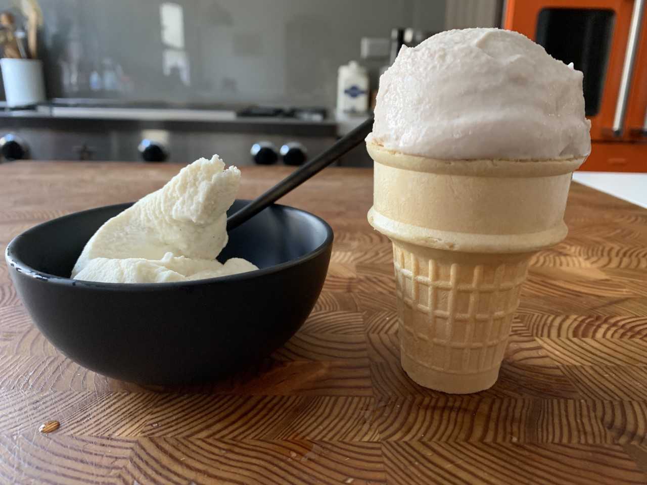 Homemade ice cream in a 2025 bag with heavy whipping cream