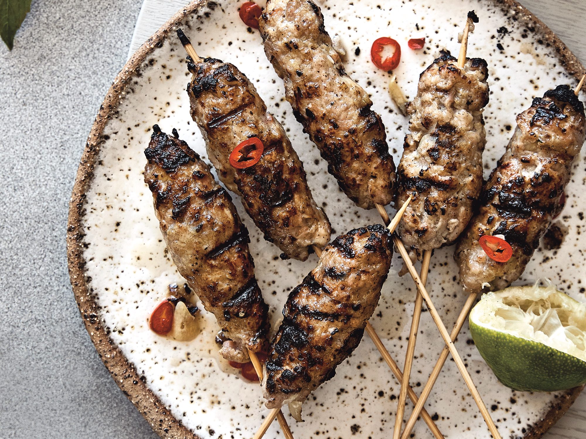 Grilled pork outlet skewers