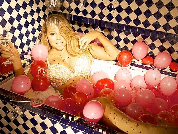 Image result for Mariah Carey et Nick Cannon valentines day bath
