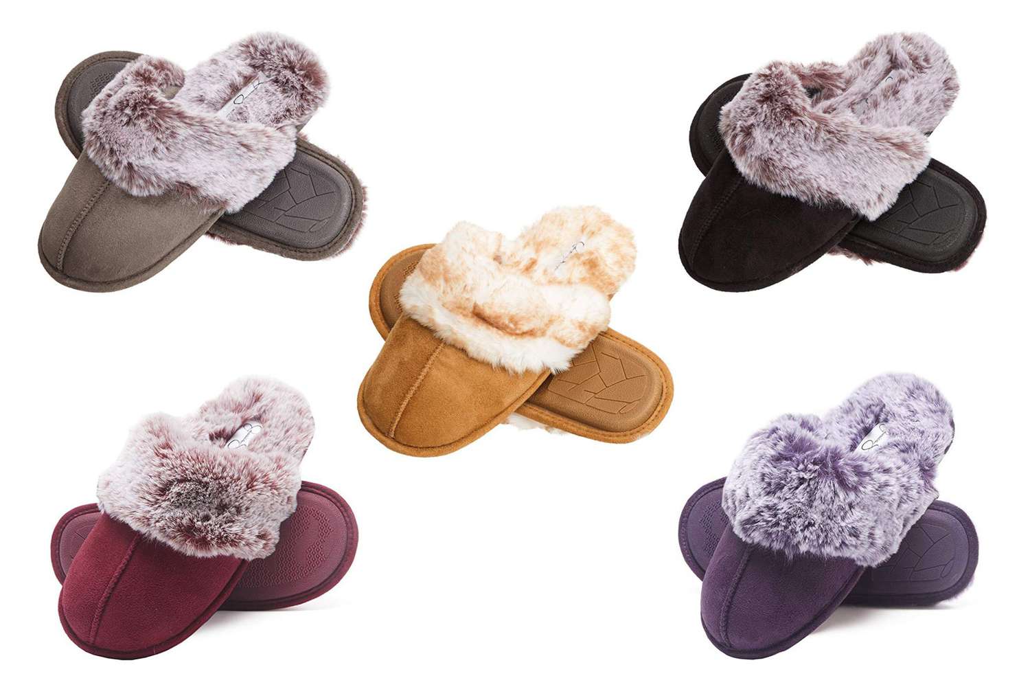 jessica simpson comfy faux fur womens house slipper