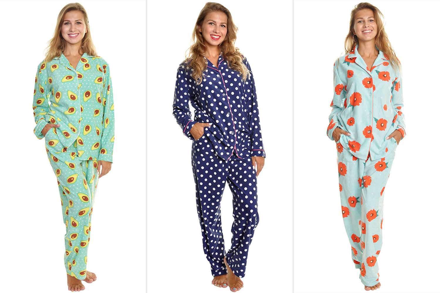 fleece pajamas set.