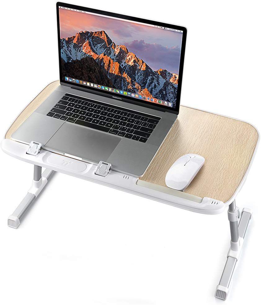 360°Adjustable Folding Laptop Table Lap Desk Bed Computer Tray Stand Red 