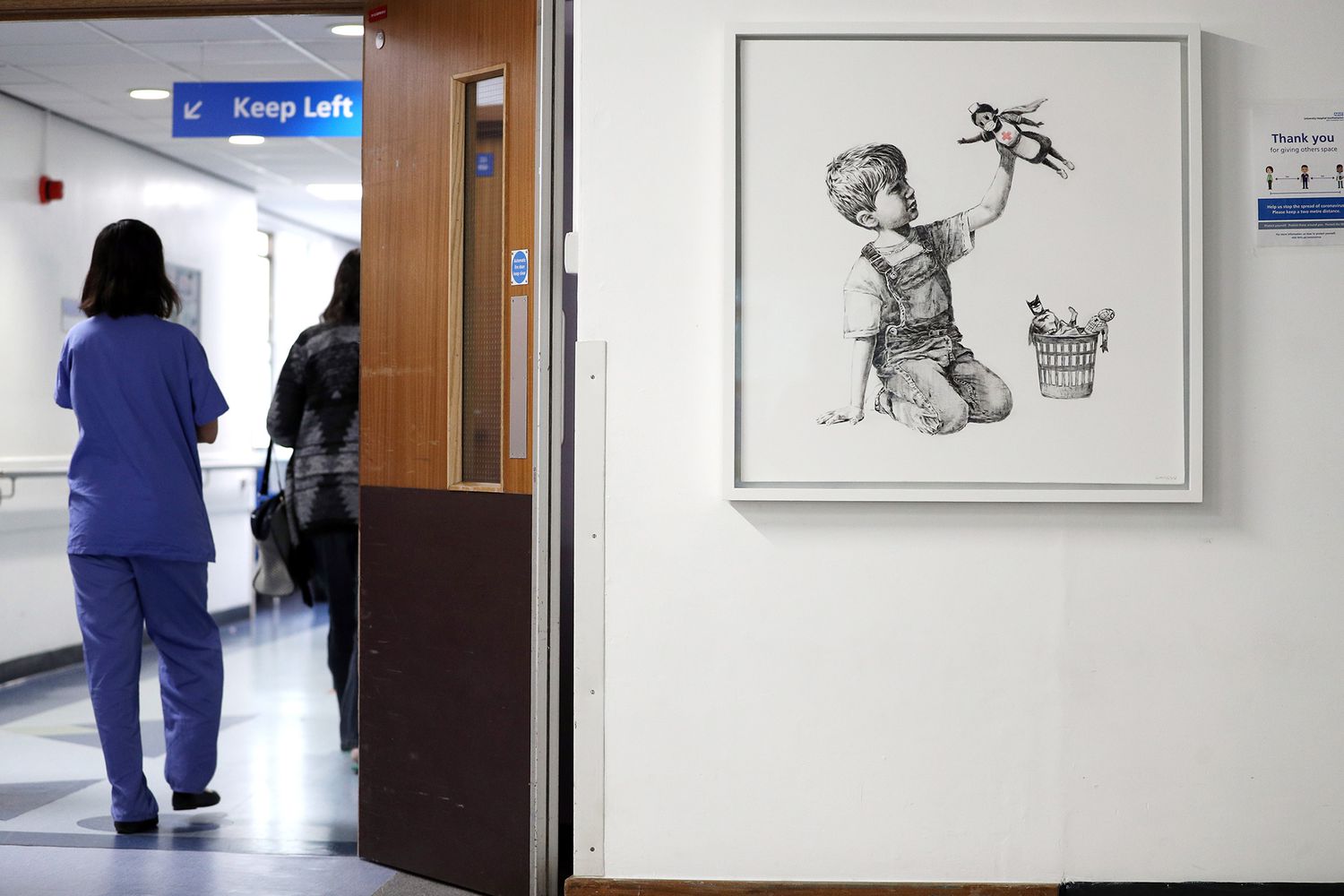 Banksy Painting That Honors Healthcare Workers Sells for $23 Million |  PEOPLE.com