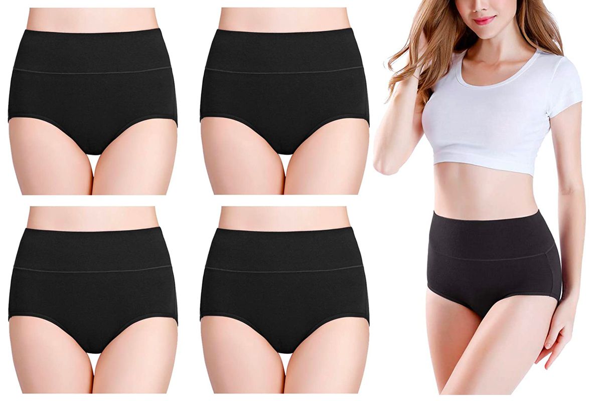 wirarpa Ladies Underwear Cotton Full Briefs High Waist Knickers Underwear Panties for Women Multipack