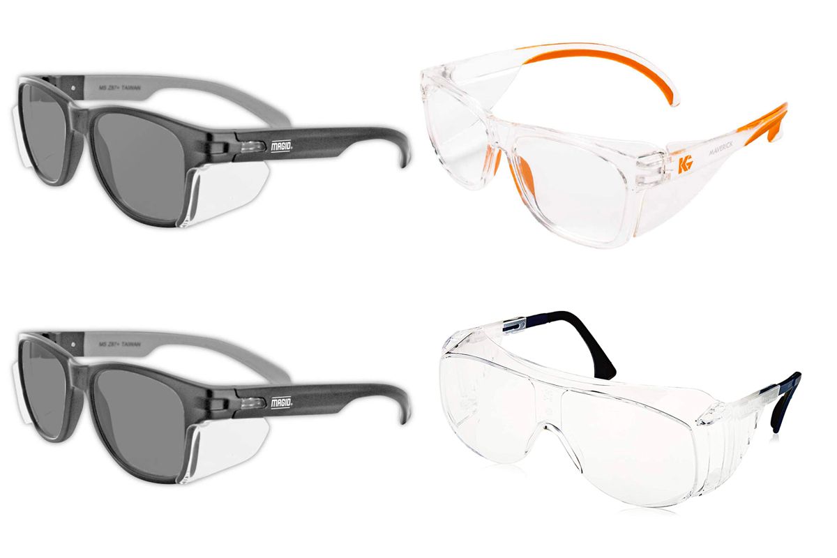 Added Protection on Safety Glasses Slip On Clear Side Shield for Safety Glasses 4 Pairs Safety Glasses Side Shields 