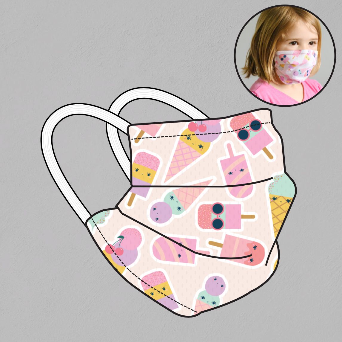 Details about   Toddler Kids Washable Face Mask with Cute Designs and Microfiber inside 