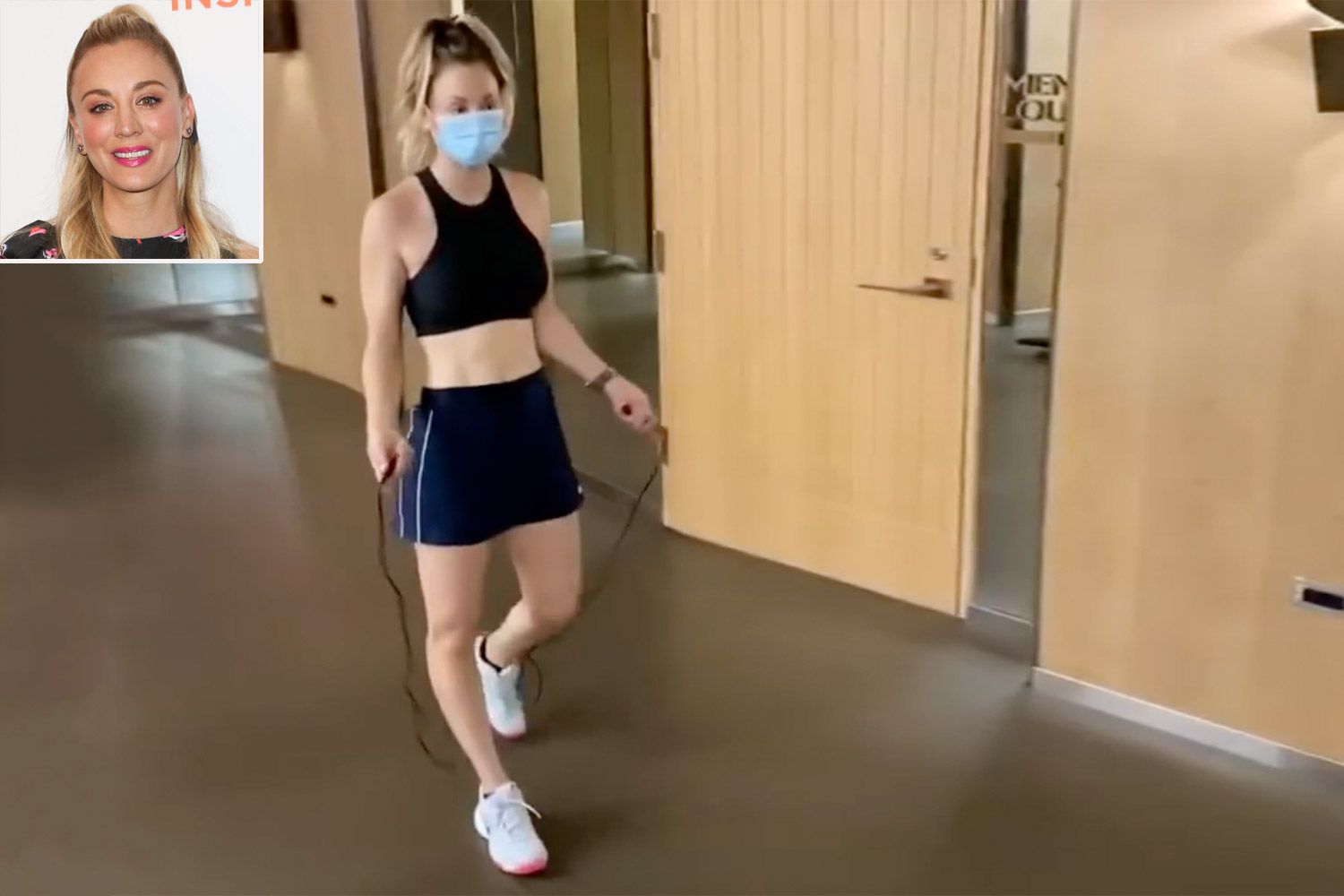 Kaley Cuoco Explains Why She Wears A Mask While Working Out People Com Your ultimate and newest resource for kaley on the web! kaley cuoco explains why she wears a