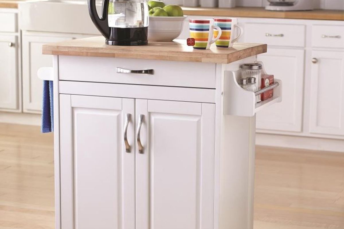 The Mainstays Kitchen Island Cart Is a Great Small Space Solution ...