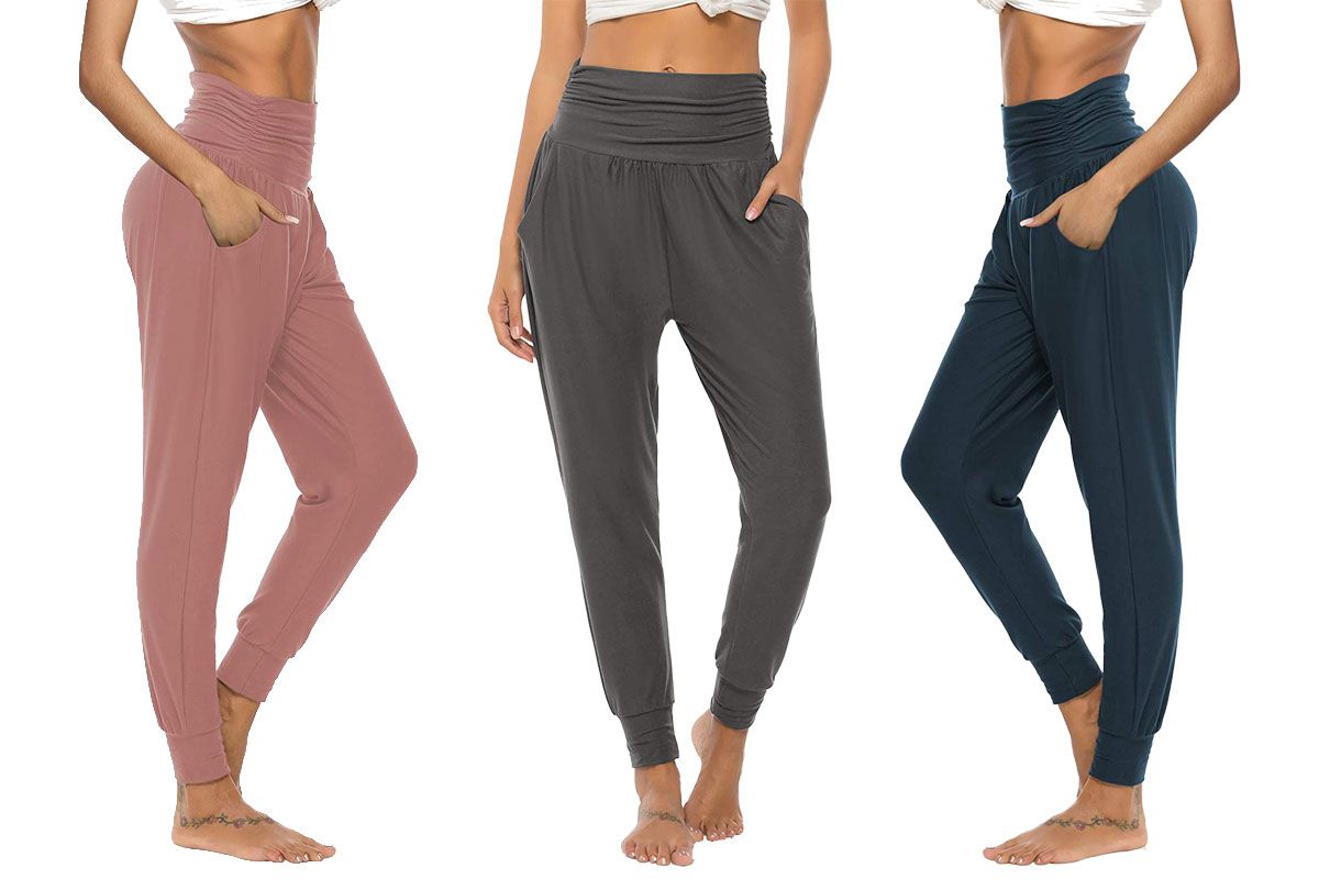 Women's Casual Sweatpants Lightweight Striped Joggers Comfy Cotton Yoga Pants US