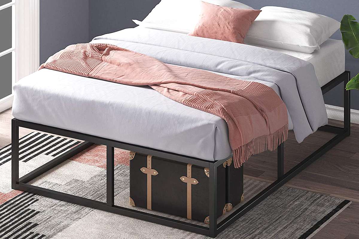 The Zinus Joseph Platform Bed Frame Is, Bed Frames With Shelves Underneath