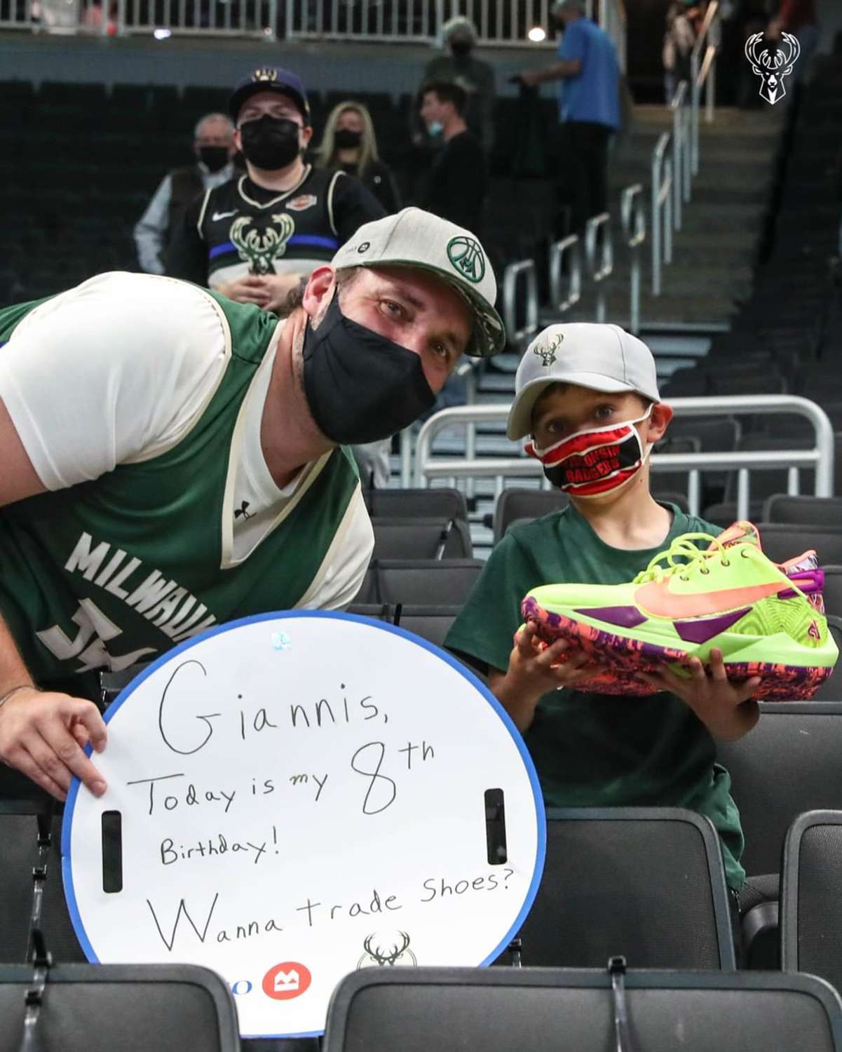 Giannis Antetokounmpo Gifts Sneakers To Birthday Boy 8 People Com