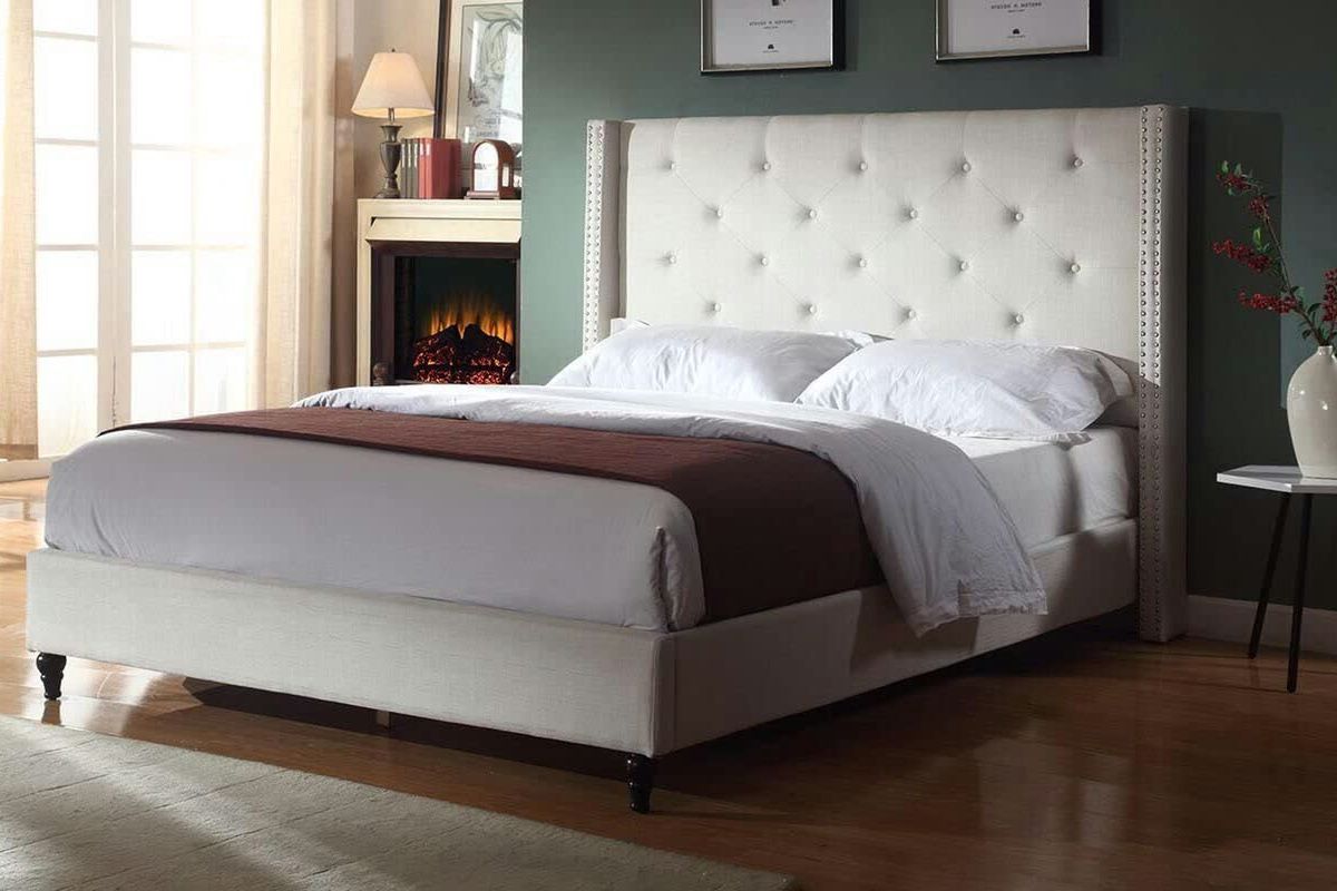 Upholstered Platform Bed Frame, Home Life King Bed