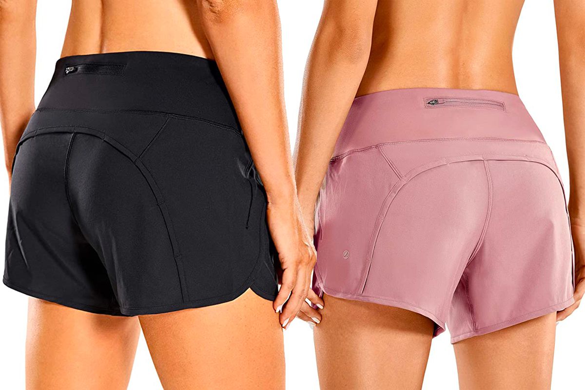 2.5 Inches CRZ YOGA Womens Workout Running Sports Shorts with Pocket