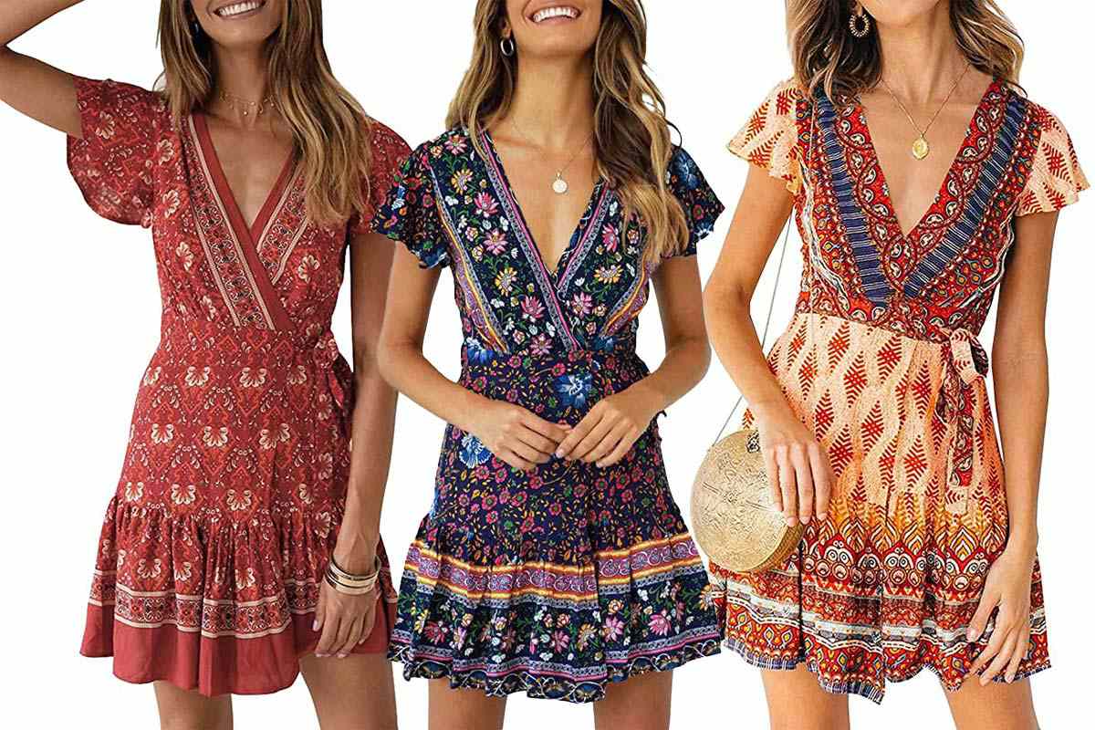 Shop the Zesica Boho Floral Wrap Summer Dress That's 50% Off | PEOPLE.com