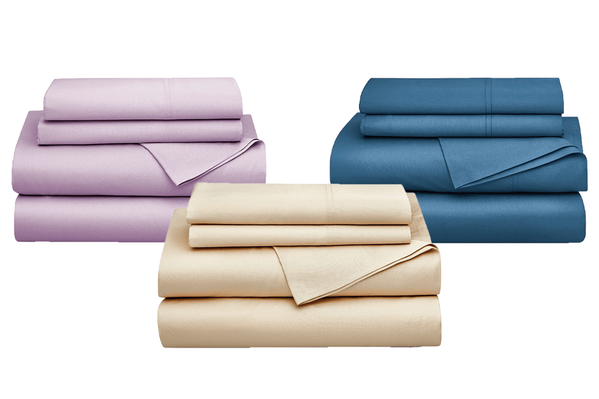 Solid Colors. Queen Size 4 piece Bamboo Bed Sheets 