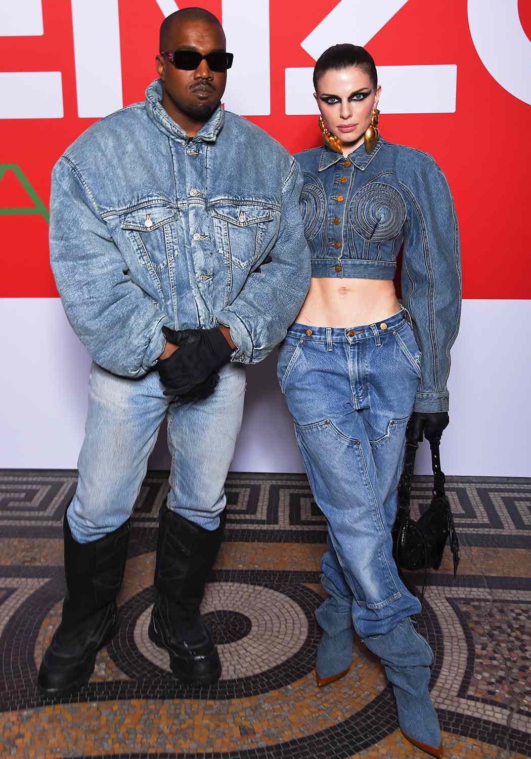 Kanye West Makes Red Carpet Debut with Julia Fox in Matching Denim | PEOPLE.com
