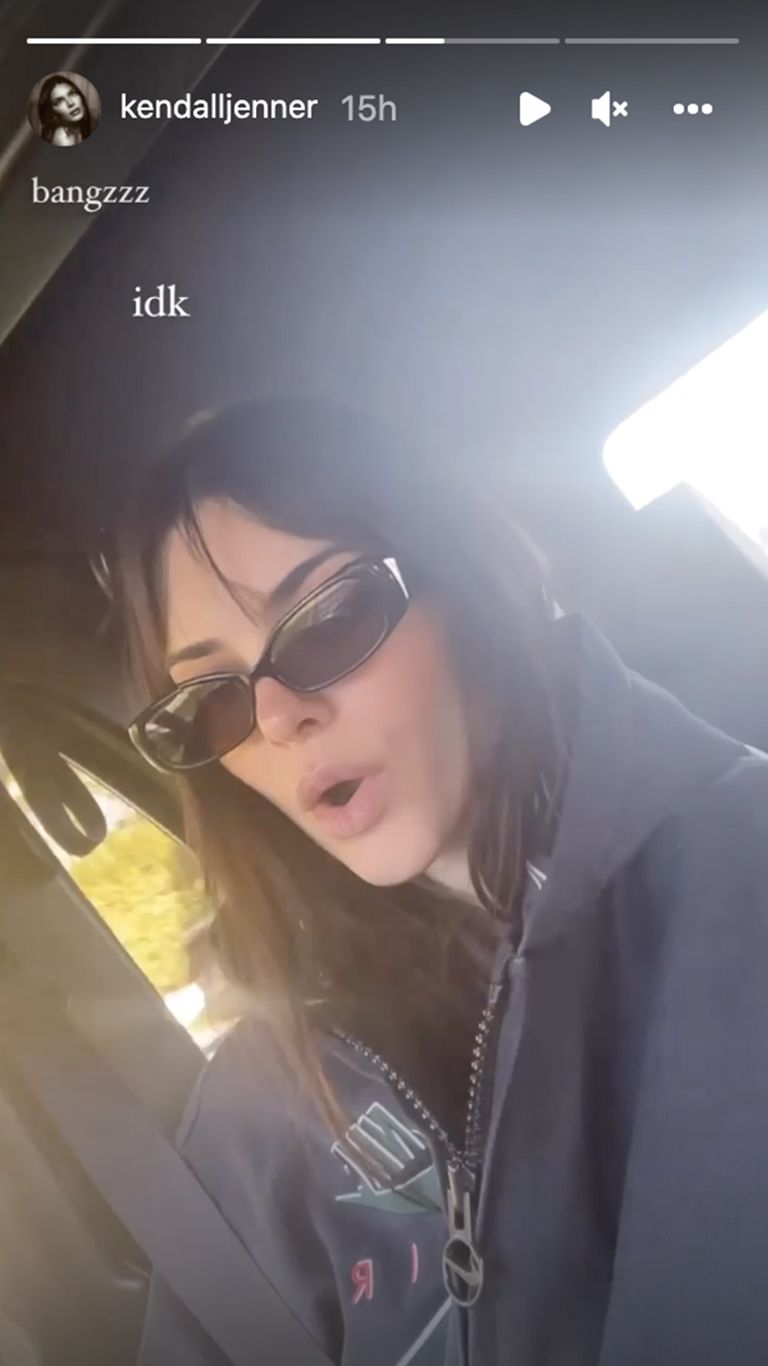 Kendall Jenner Reveals New Bangs | PEOPLE.com