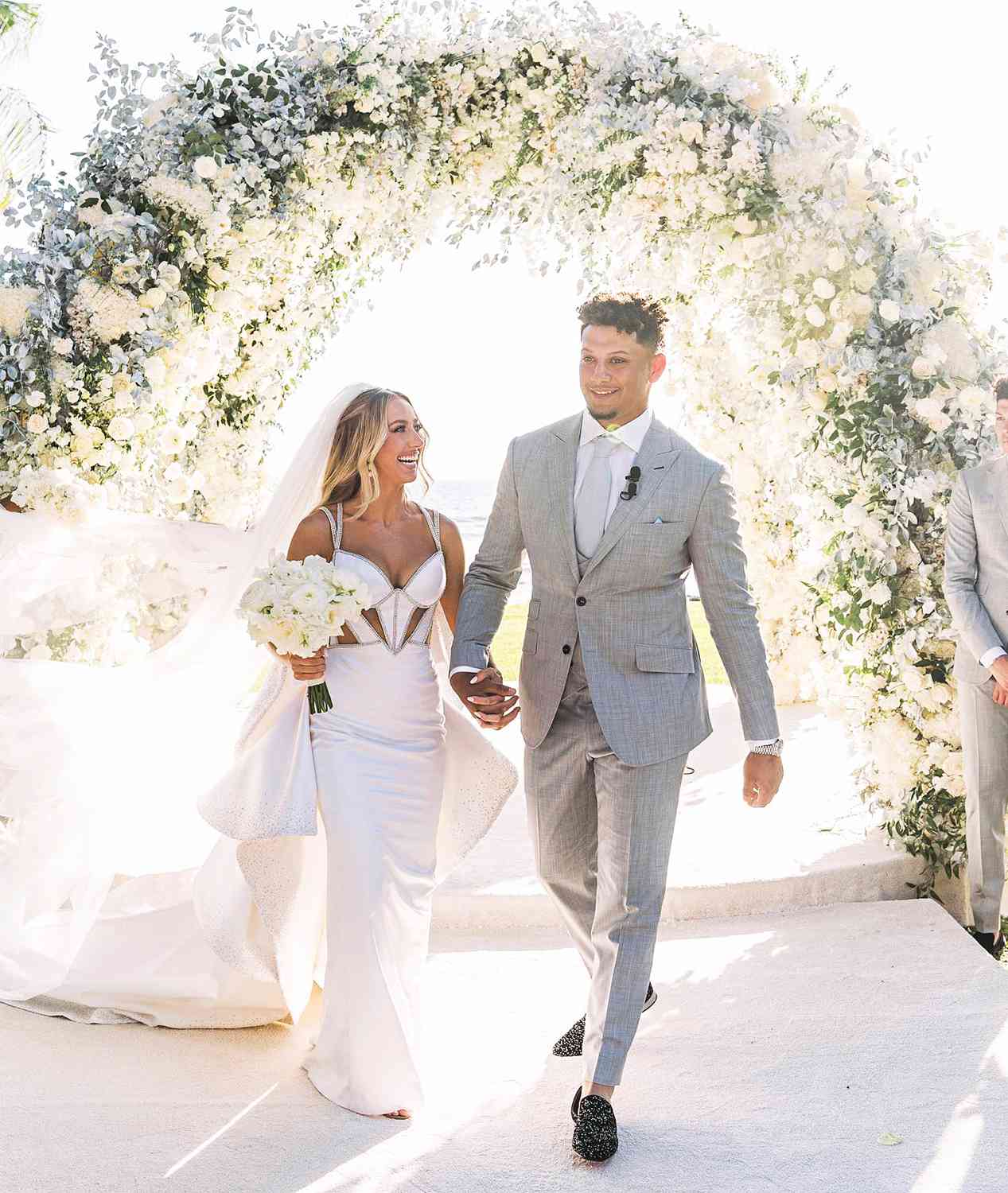NFL Superstar Quarterback Patrick Mahomes Marries High School Sweetheart Brittany Matthews in Maui