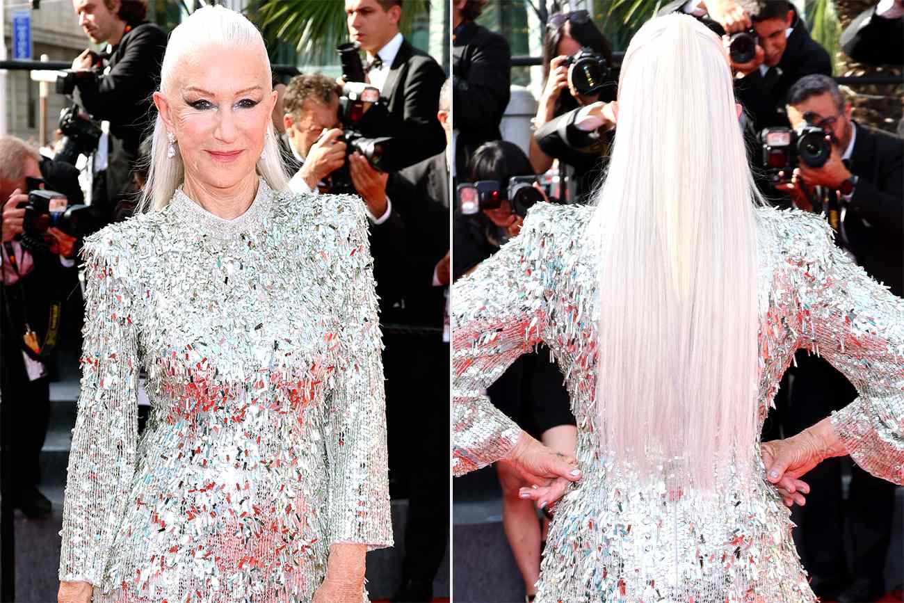 Helen Mirren Wears Shining Dress and Dramatic New Hairstyle at Cannes |  PEOPLE.com