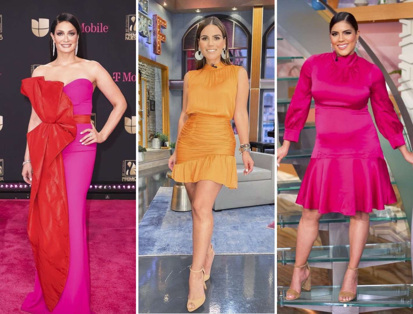 El estilo de las famosas: moda en rosa radiante y naranja neón | People en  Español