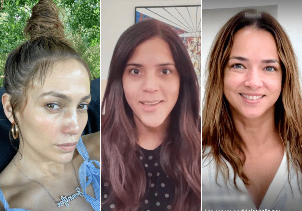 Las mejores fotos que han compartido las celebridades sin maquillaje |  People en Español