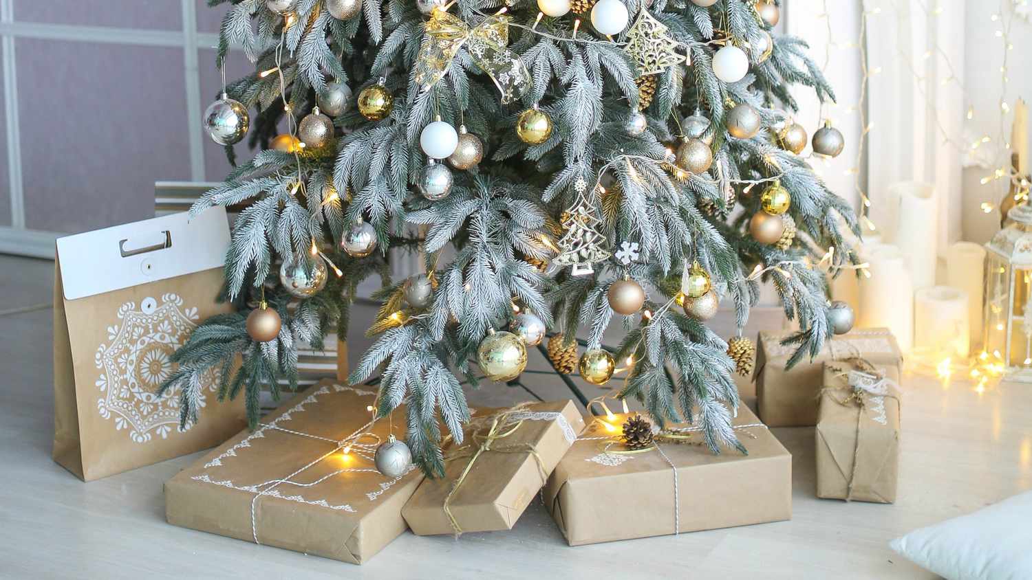 18 Foot Shiny Silver Bead Garland Christmas Tree Holiday Decoration Crafts
