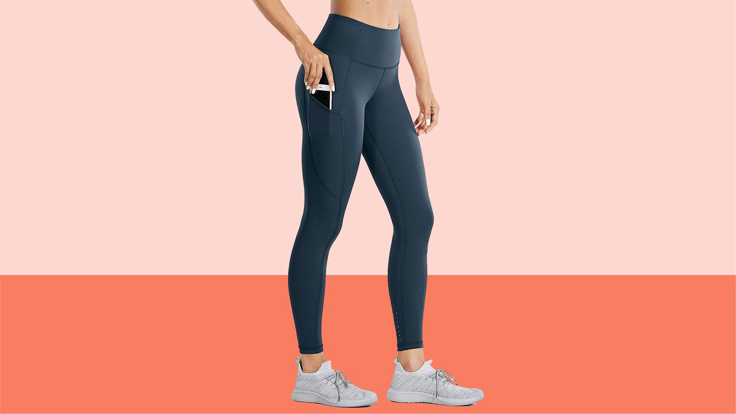 Dutte Lisa High Waist Yoga Pants with Pockets for Womens Leggings Full-Length Yoga Pants 