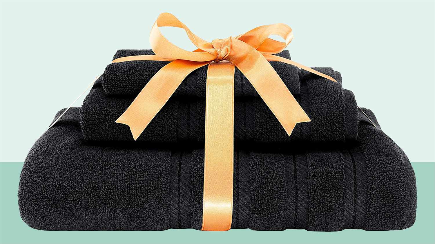 2 Piece Bathroom Bath Towel Sheet Soft Egyptian Cotton Premium Luxury BLACK Gift 