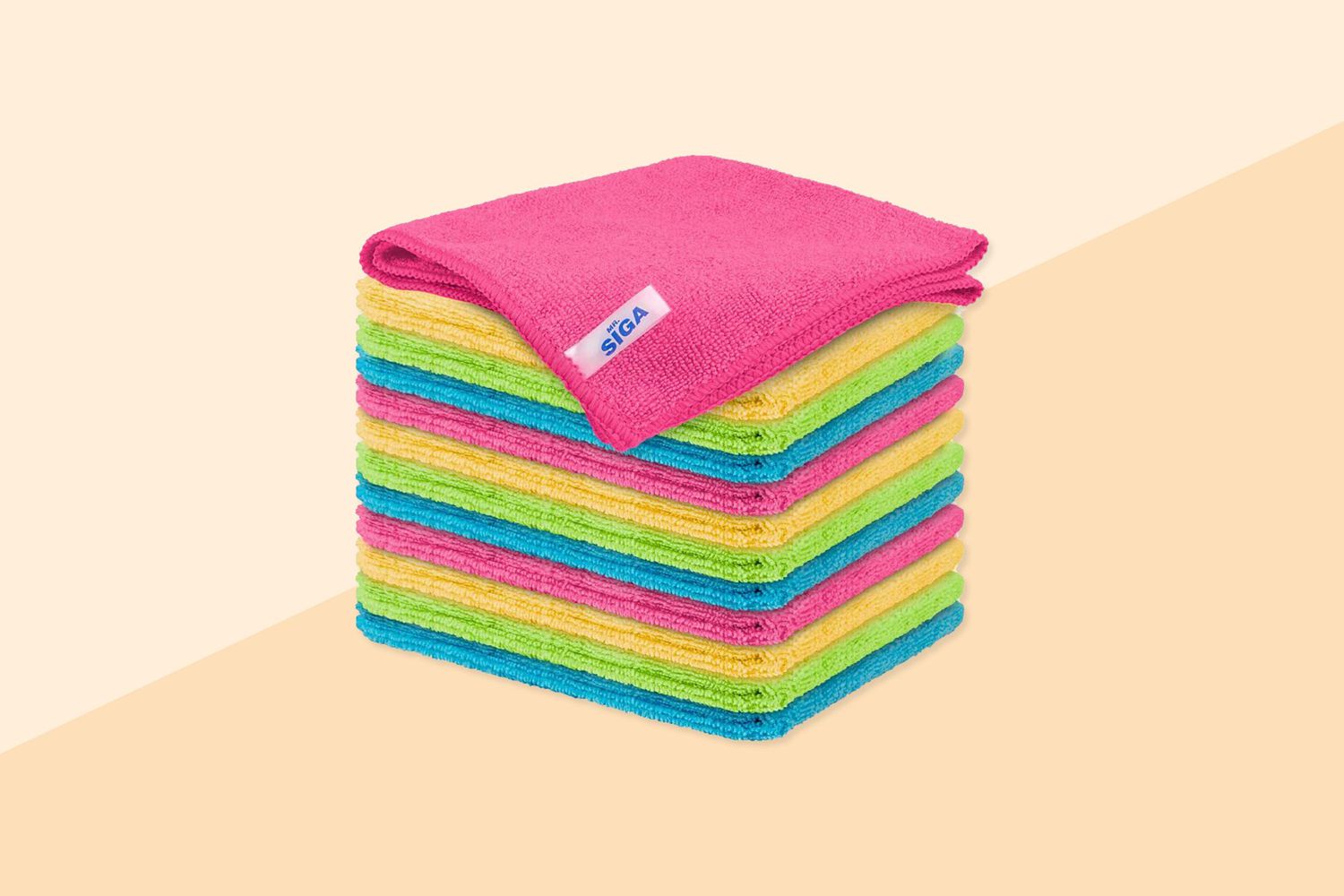 SPONTEX Microfibre Cloth Towel Coloured Multi Purpose Maxi Pack of 16 