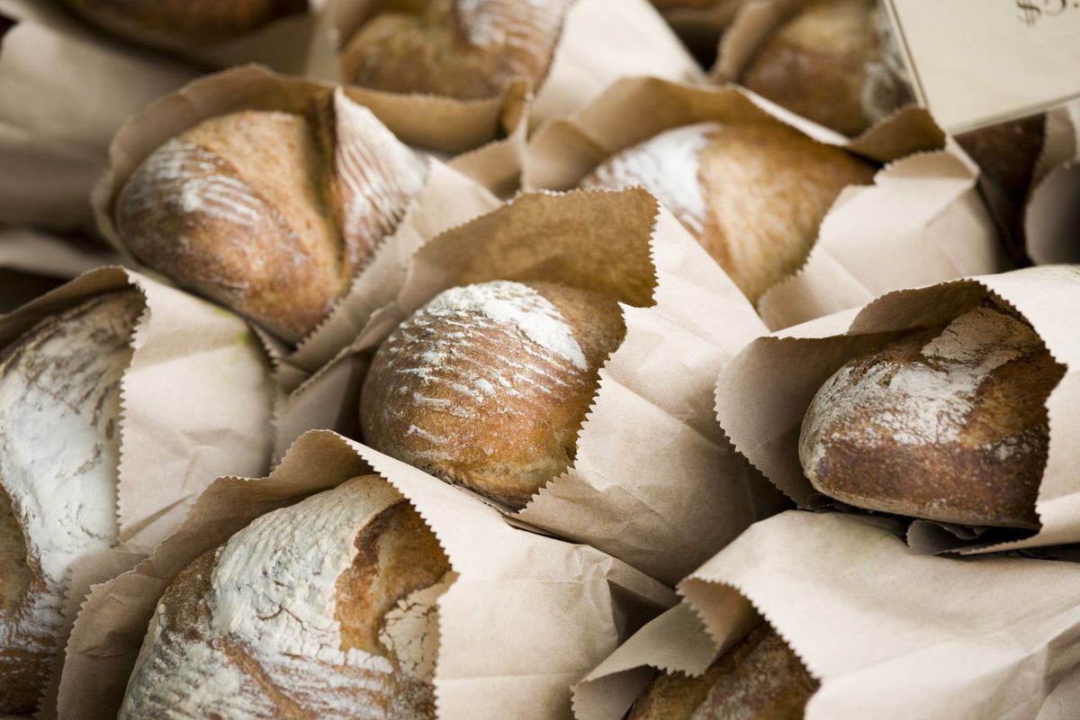 Grocery Stores Sell Bread In Paper Bags