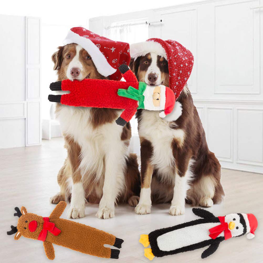 christmas squeaky dog toys