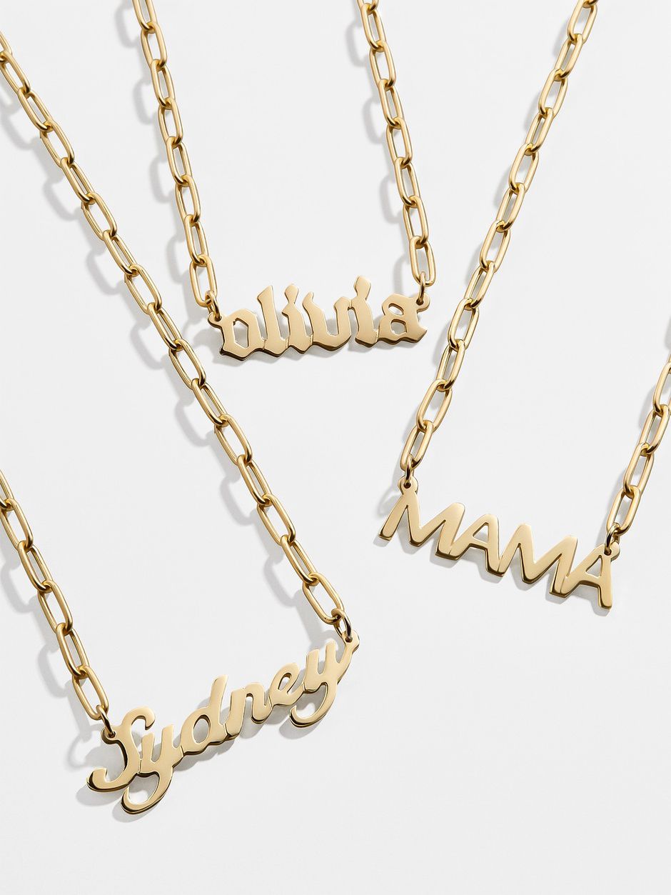 Lettering Chain Name Chain Necklaces for Women Statement Chain Gifts for girlfriend Gold necklace GROW & GLOW