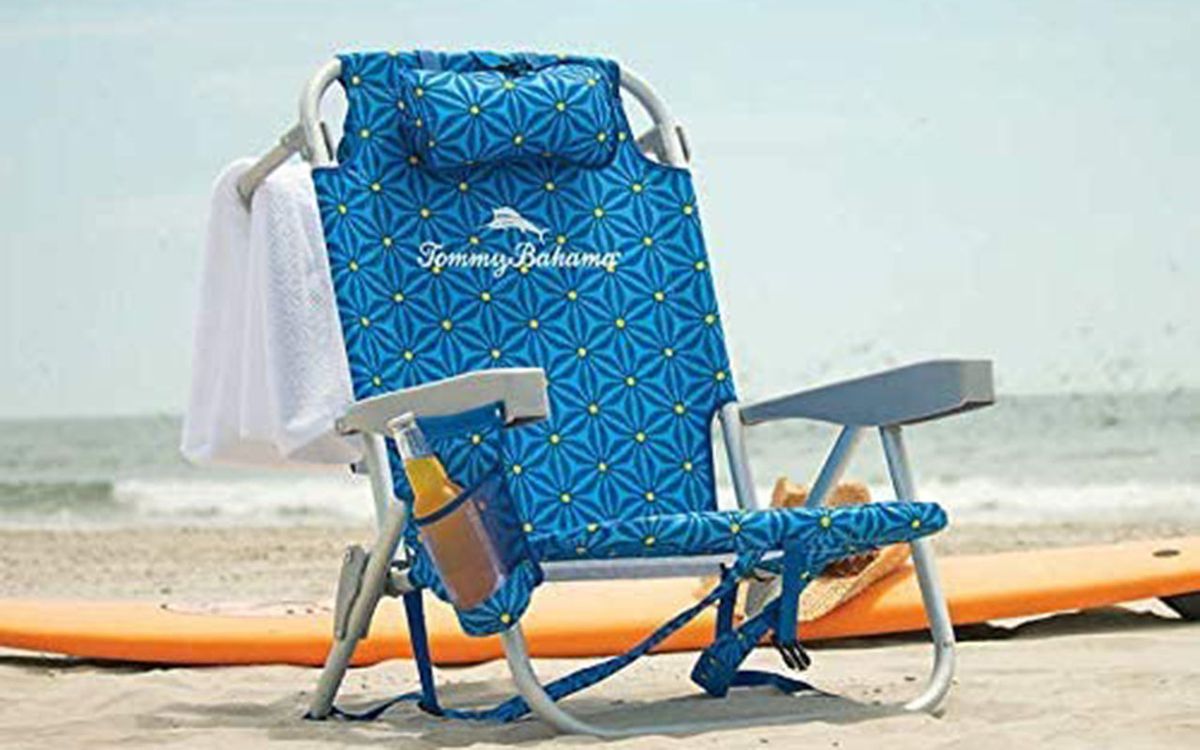 Multi-Striped Tommy Bahama Backpack Cooler Beach Chair 2020 ***Free Shipping*** 