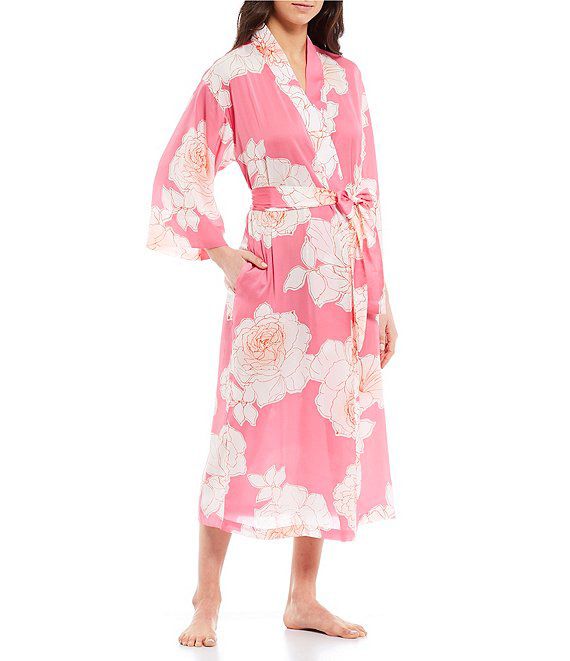 Beautiful Red Floral Hand block print cotton Kimonos swim robe beautiful blue kimono and night dress women super comfort bathrobe