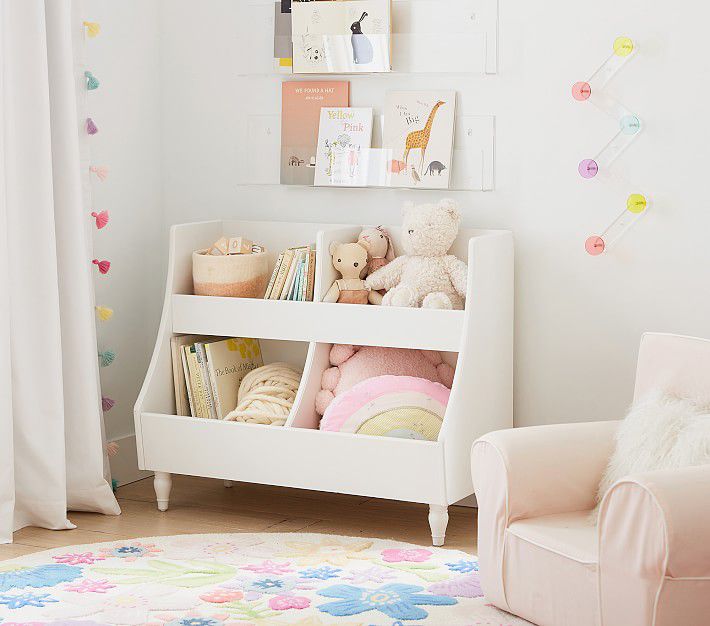 Kids Shelves 4 Tier Pink Girl Room Nursery Decor Storage Organizer Gift New 