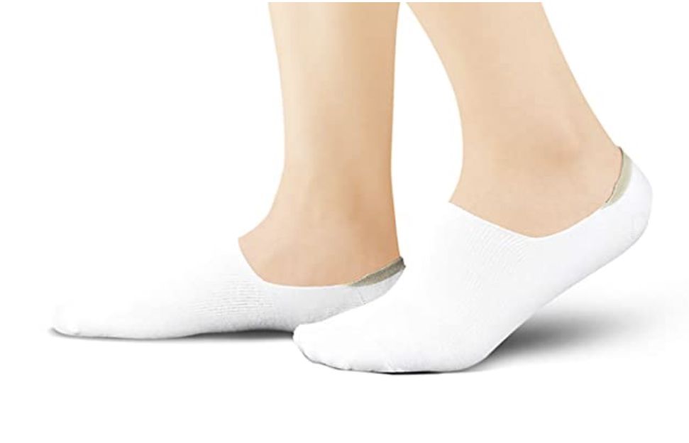 Zando Womens Casual Soft Anti Slip Cotton Invisible Socks No Show Socks For Women Low Cut Flat Boat Line Socks