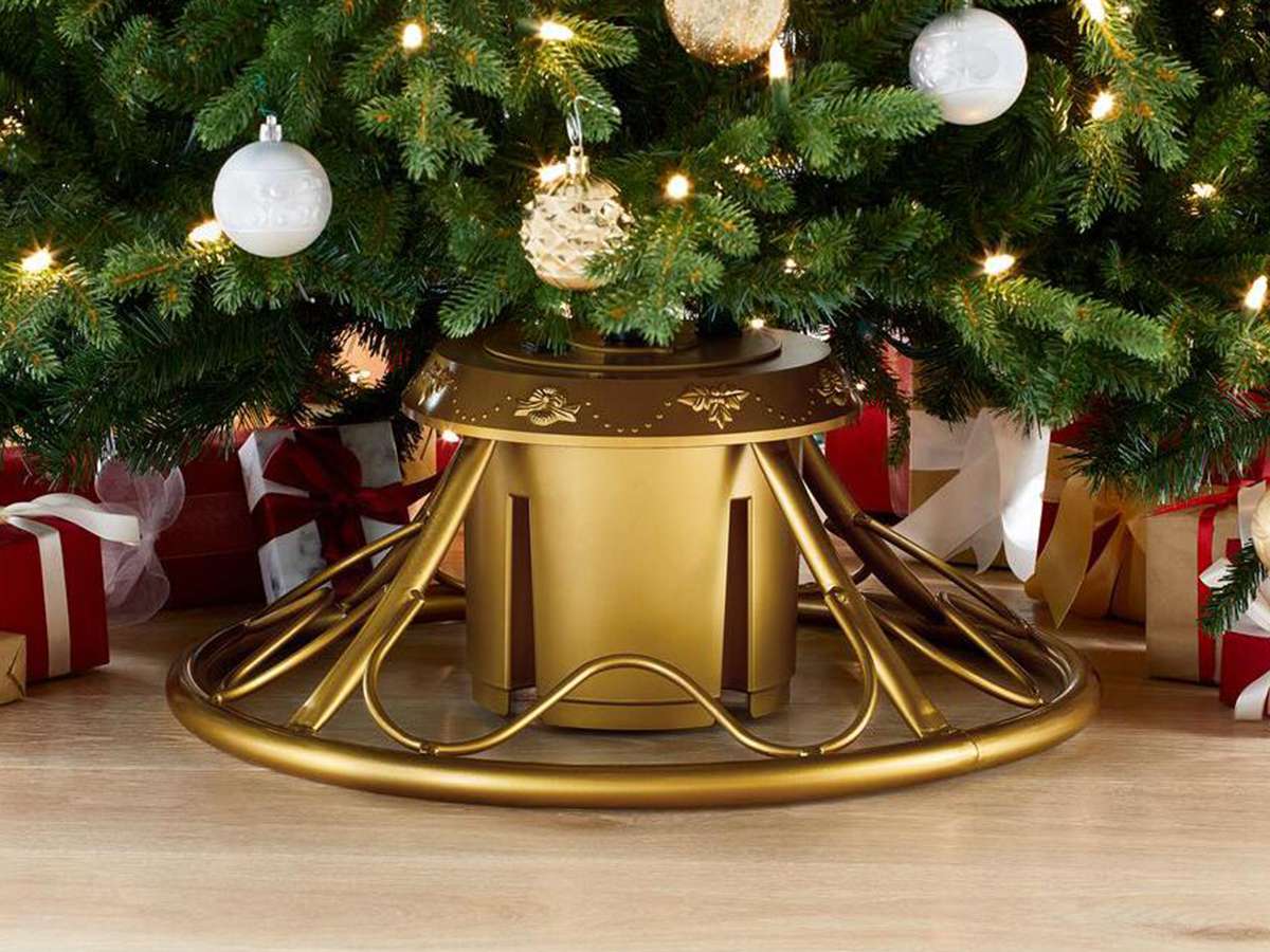 Modern Christmas Tree Stand Traditional Real Xmas Tree Holder Green Red 