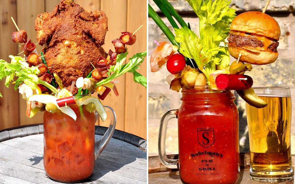 This Bloody Mary Comes With a Burger and Cheese Curds on Top | Travel +  Leisure