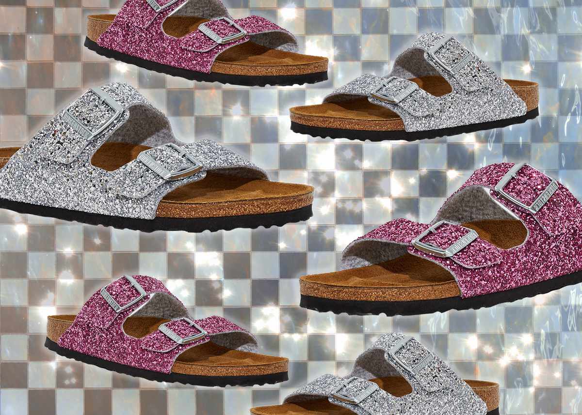 comfy sparkly sandals