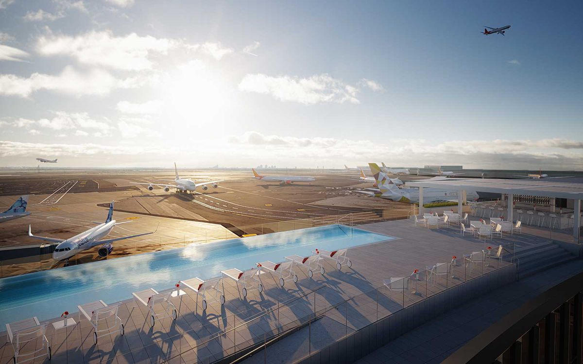 The TWA Hotel at JFK Is Opening NYC&rsquo;s Most Unique Rooftop Pool This  Summer | Travel + Leisure