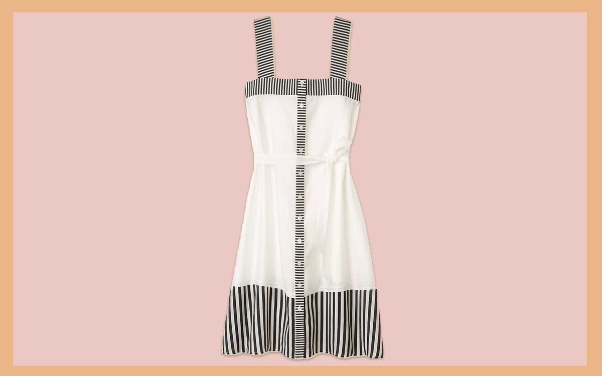 Cotton Lane Wrinkle-Resistant Printed Dress 