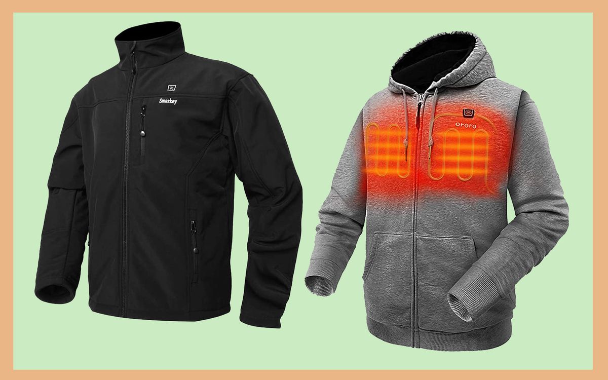 BIKETAFUWY Heated Jacket for Men Electric Heating Winter Warm Down Coat Smart USB Charger Waterproof Rechargeable Sport 