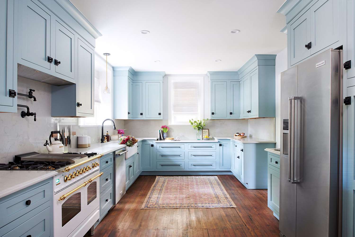 How To Pick Kitchen Paint Colors, Most Popular Blue Paint Color For Kitchen Cabinets