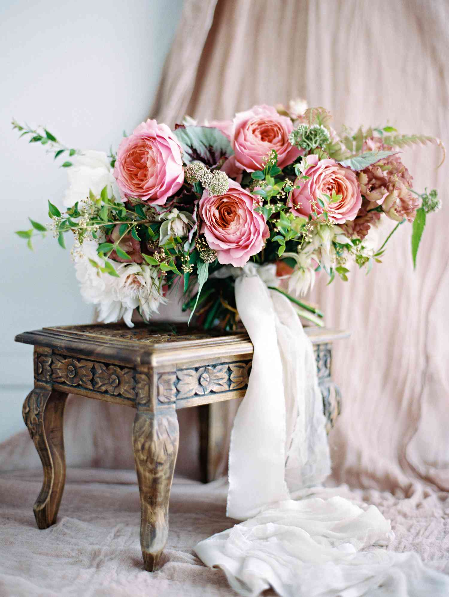 7 Open Roses DARK ORANGE Wedding Bridal Bouquet Soft Silk Flowers Centerpieces 