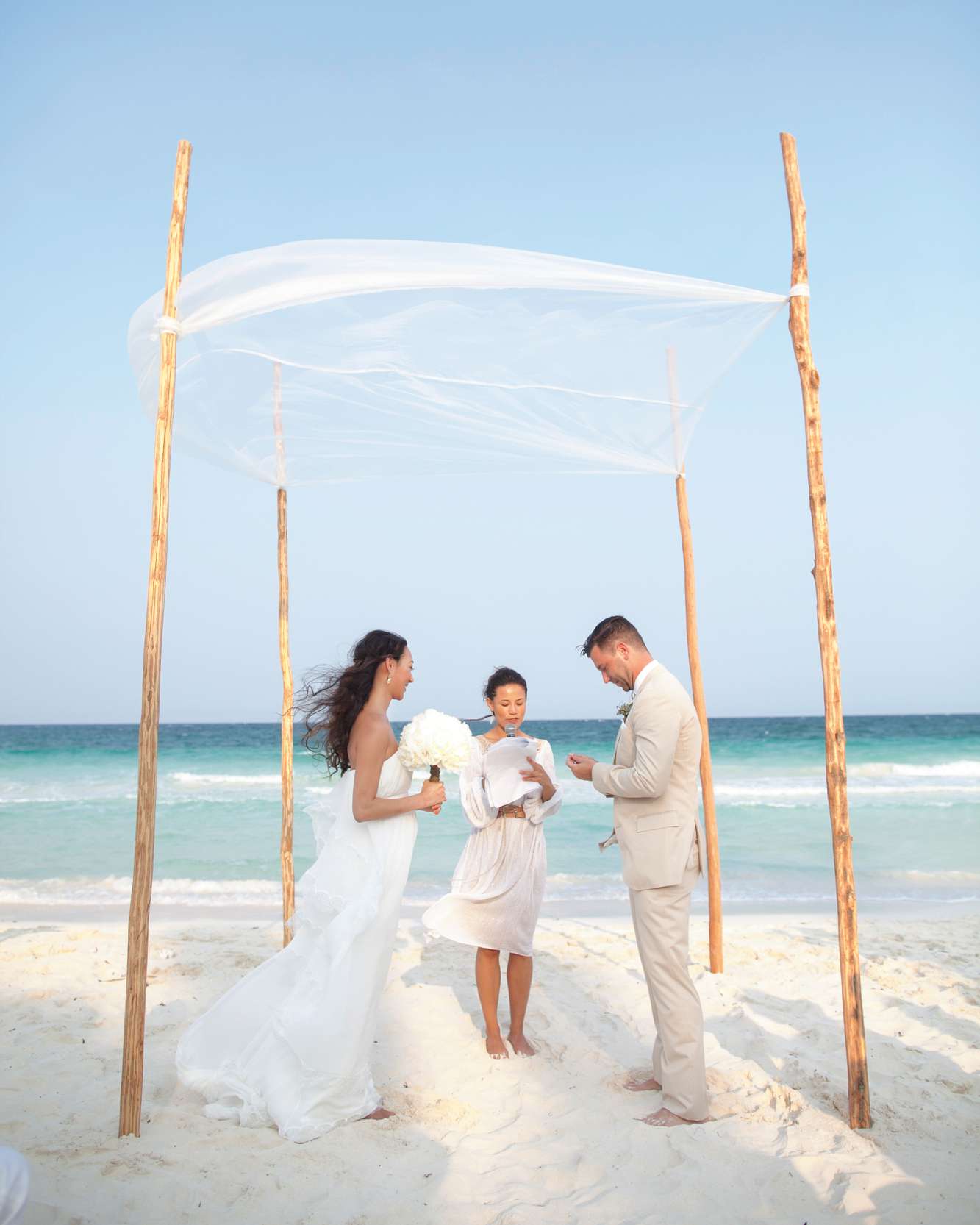 Beach Wedding Overseas Party Mr & Mrs Personalised Married Abroad Wedding Card