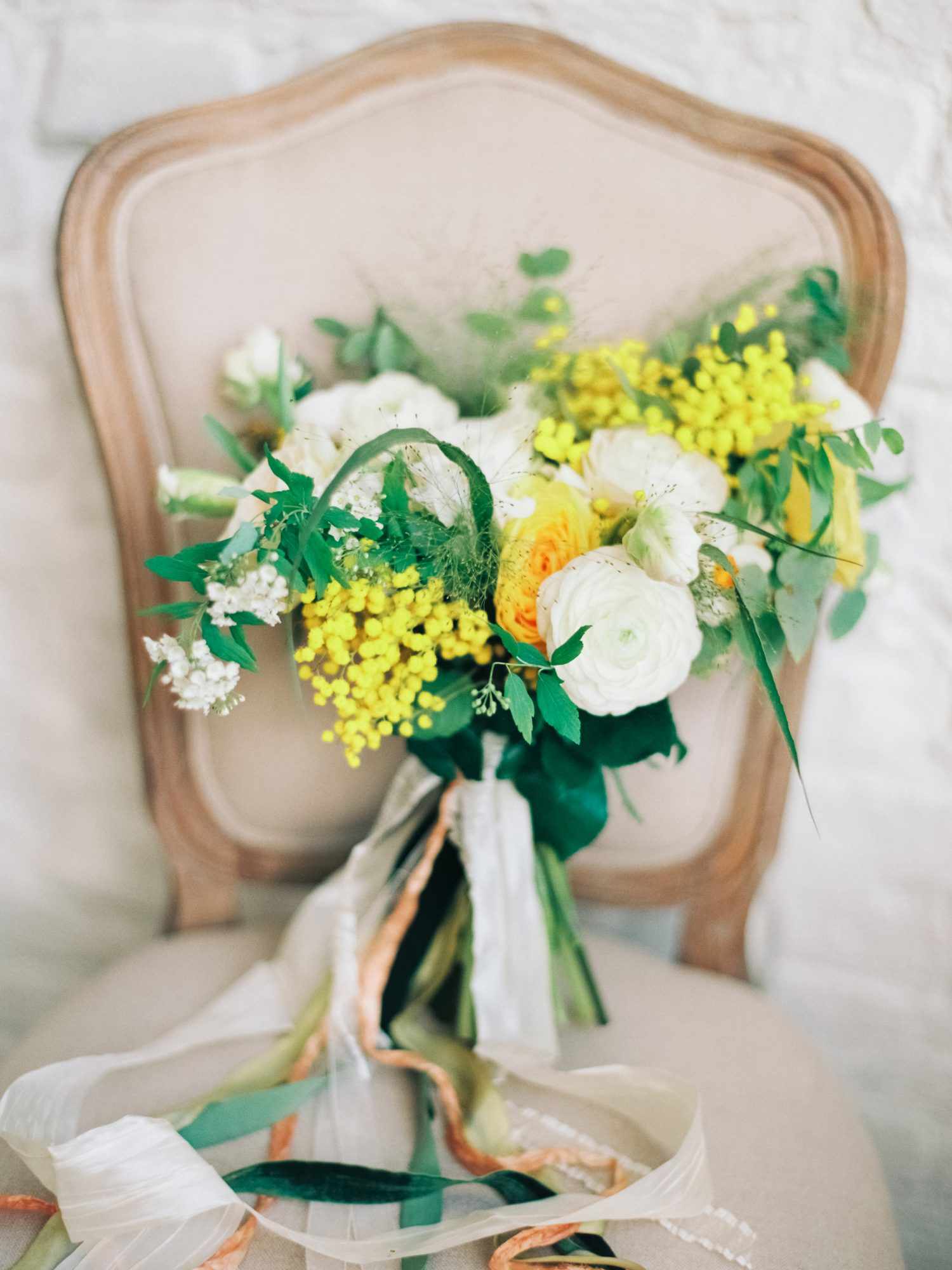 17 Piece Package Silk Flower Wedding Bridal Bouquet Sets YELLOW BURNT ORANGE 
